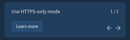 Mullvad extension showing  use HTTPS-only mode